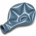 Uninflated 11-inch Reflex Blue latex balloon for party decorations, balloon bouquets, and garlands.