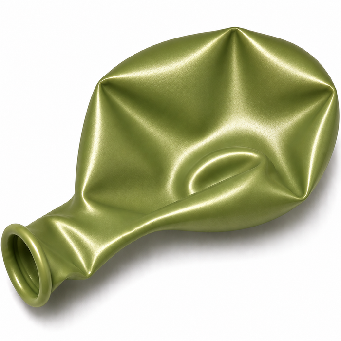 Uninflated 11-inch Reflex Key Lime latex balloon for party decorations, balloon bouquets, and garlands.
