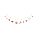 Decorative string with small colorful Autumn items on a white background