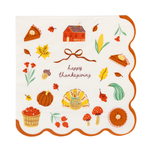 Harvest Icons Cocktail Paper Napkins | 24ct