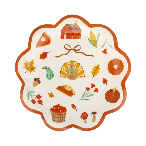 Harvest Icons Paper Plates | 8ct