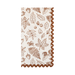 Decorative paper napkin with autumn leaf pattern on a white background