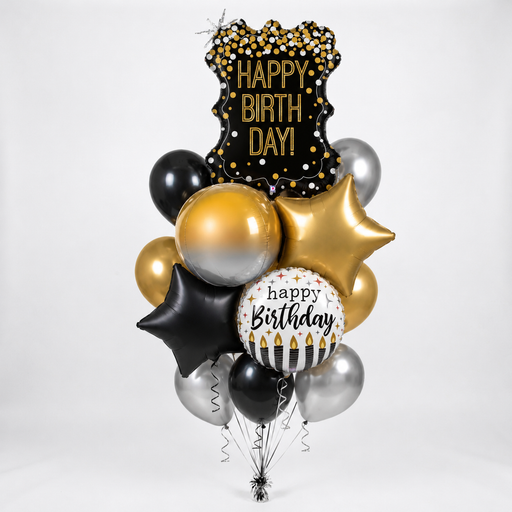 Glittering Gold Birthday Bouquet | 14pc