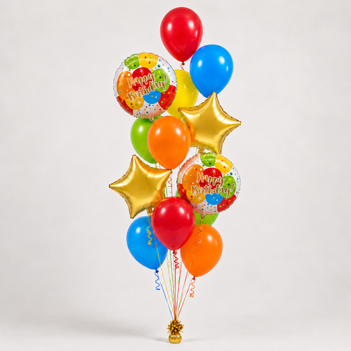 Glitzy Gold Birthday Bouquet | 14pc