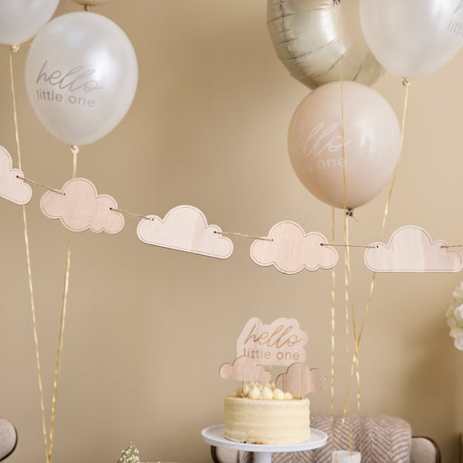Wooden Cloud Garland 2m | 1ct