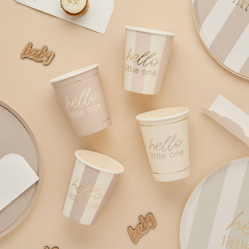 Neutral Baby Shower Paper Cups  - Pack of 8 | 1ct