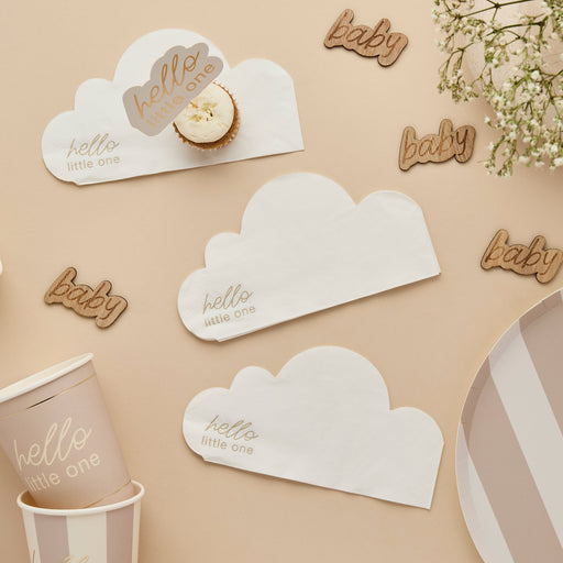 Cloud Shaped Paper Napkins  - Pack of 16 | 1ct