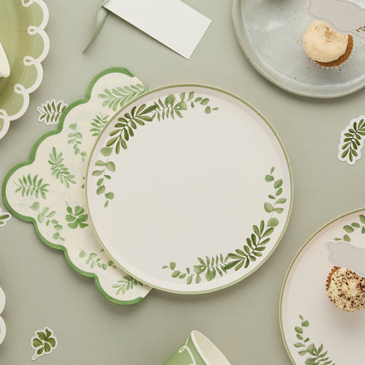 Botanical Cocktail Paper Plates - Pack of 8 | 1ct