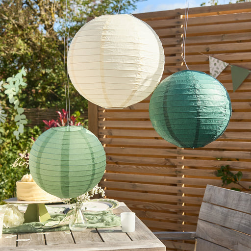 Botanical Paper Lantern Hanging Decorations - Pack of 3 | 1ct