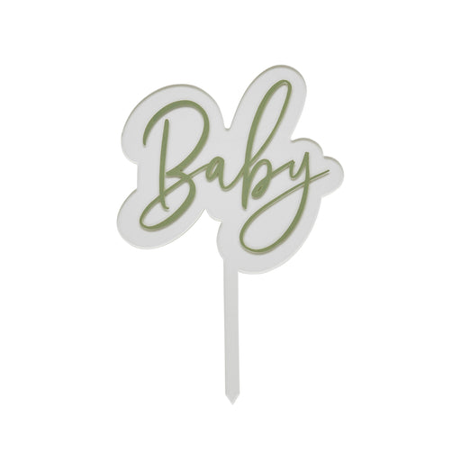 Sage 'Baby' Acrylic Cake Topper | 1ct