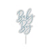 Product photo of Blue 'Baby Boy' Acrylic Cake Topper — a Hootyballoo party product shown on a plain background.