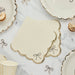 Product photo of Bow Scallop Edge Paper Napkins - Pack of 16 — a Hootyballoo party product shown on a plain background.