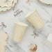 Product photo of Gold Wavy Paper Cups - Pack of 8 — a Hootyballoo party product shown on a plain background.