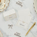 Product photo of Wavy Edge Bow Paper Place Cards - Pack of 8 — a Hootyballoo party product shown on a plain background.