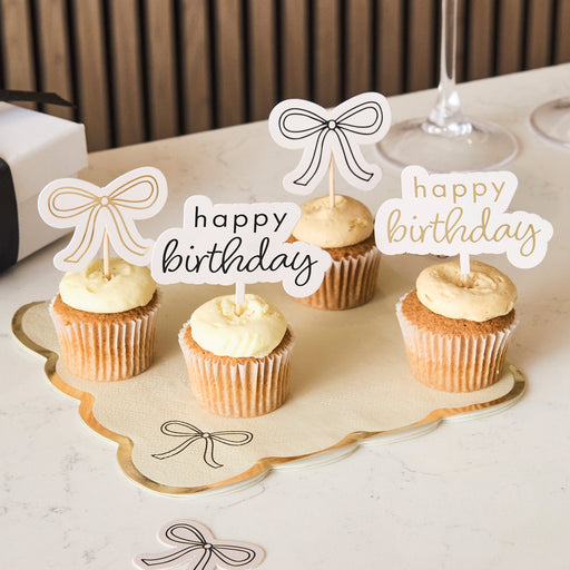Birthday Bow Food Picks - Pack of 12 | 1ct