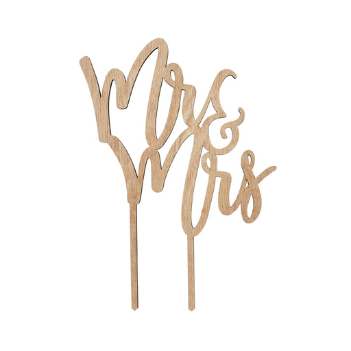 Mr & Mrs Wooden Cake Topper | 1ct