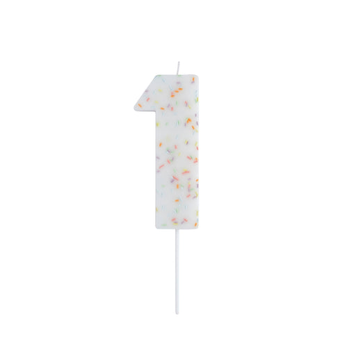 Giant Sprinkle Number '1' Candle | 1ct