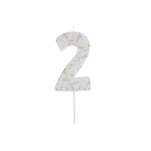 Giant Sprinkle Number '2' Candle | 1ct