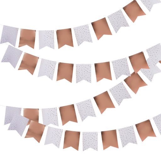 Rose Gold Card Flag Bunting 10m | 1ct