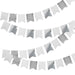 Product photo of Silver Flag Card Bunting 10m — a Hootyballoo party product shown on a plain background.