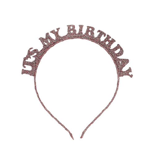 Rose Gold 'It's My Birthday' Glitter Headband | 1ct