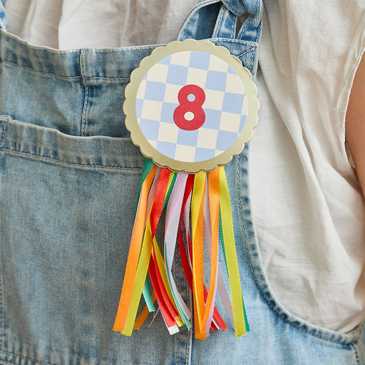 Playful Brights Customizable Birthday Badge | 1ct