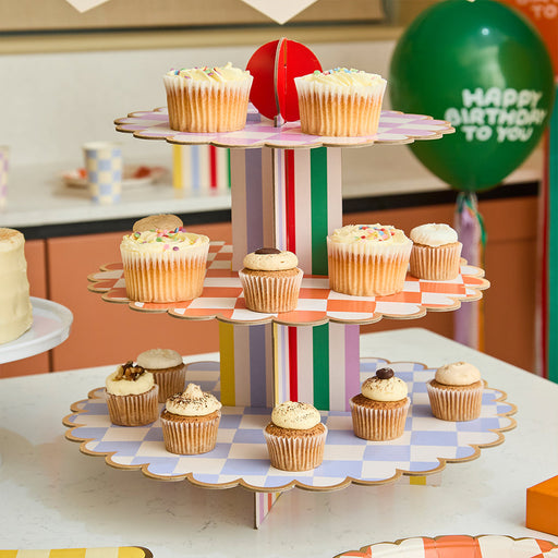 Playful Brights 3 Tier Cake Stand | 1ct