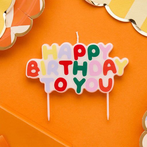 Playful Brights 'Happy Birthday to You' Wax Candle | 1ct