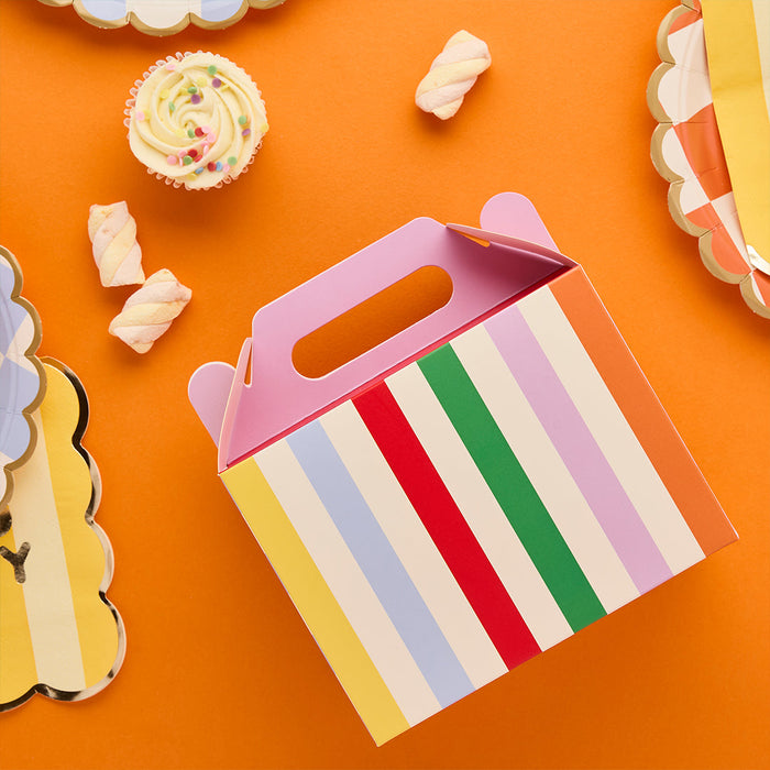 Product photo of Playful Brights Card Lunch Boxes - Pack of 6 — a Hootyballoo party product shown on a plain background.