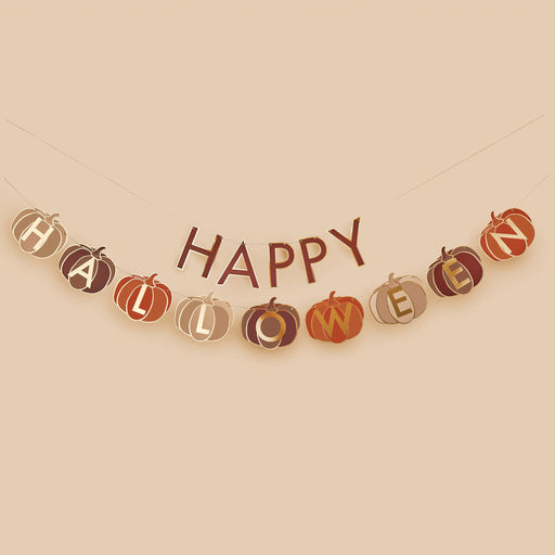 Pumpkin 'Happy Halloween' Card Banner x2 2m | 1ct