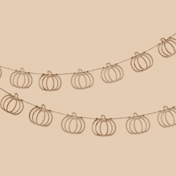 Product photo of Pumpkin Wooden Garland 2m — a Hootyballoo party product shown on a plain background.