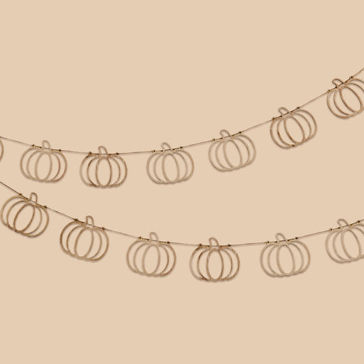 Pumpkin Wooden Garland 2m | 1ct