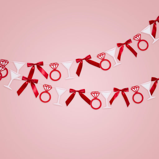 Cocktails, Rings & Satin Bow Garland 2m | 1ct