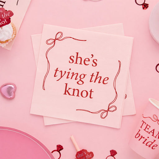 'She's Tying The Knot' Paper Napkins  - Pack of 16 | 1ct