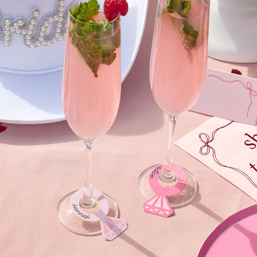 Pink Ring Glass Markers - Pack of 12 | 1ct