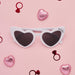 Product photo of White Bride Heart Glasses  - Pack of 1 — a Hootyballoo party product shown on a plain background.