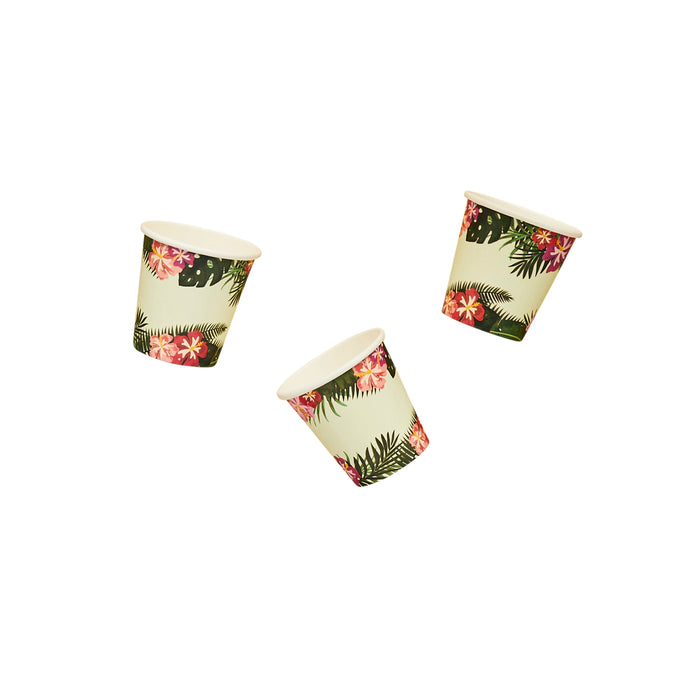 Product photo of Tropical Paper Shot Cups - Pack of 8 — a Hootyballoo party product shown on a plain background.