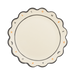 Round serving tray with 'HALLOWEEN' text on a white background