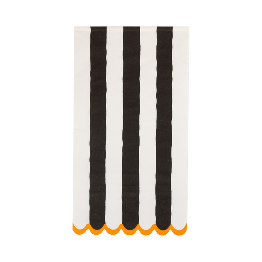 Black and Cream Striped Dinner Napkins | 24ct