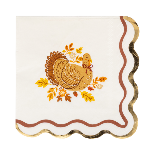 Harvest Turkey Cocktail Paper Napkins | 1ct