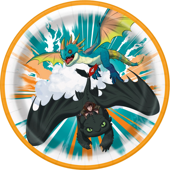 How to Train Your Dragon Plates 9in | 8ct