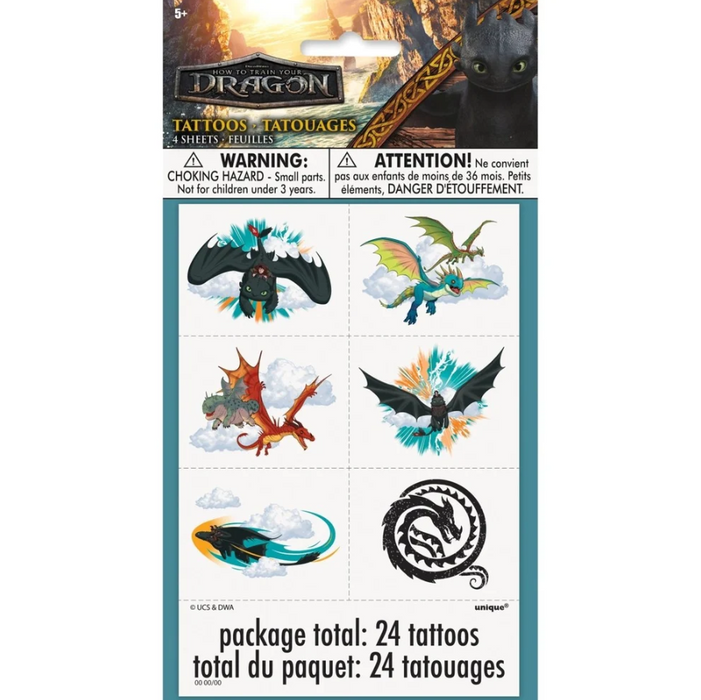 How to Train Your Dragon Temporary Tattoos | 24ct