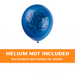 Blue 12-inch Harry Potter latex balloon with black themed graphic and orange “Helium Not Included” banner at the bottom.