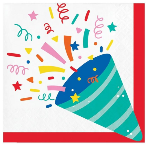 Hats Off B-Day Beverage Napkins | 16ct
