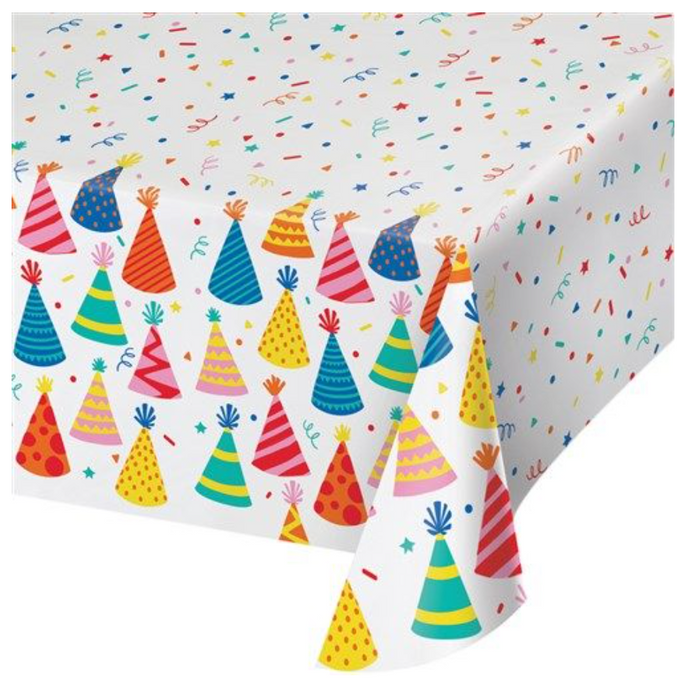 Hats Off B-Day Paper Tablecover | 1ct