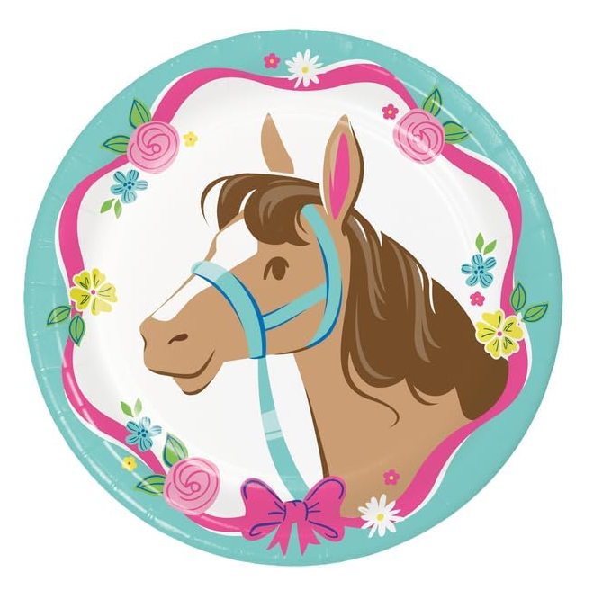 Horse Charm Paper Plates 7in | 8ct
