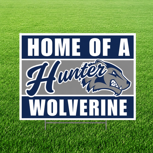Hunter High School Spirit Yard Sign 24" x 18" | 1 ct