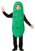 Full-length product photo of the Pickle Costume, a soft wear-it Rasta Imposta pickle costume worn by a child, shown against a plain white background — a fun dress-up piece for Halloween and costume parties.
