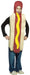 Full-length product photo of the Hot Dog Costume, a soft wear-it Rasta Imposta hot dog costume worn by a child, shown against a plain white background — a fun dress-up piece for Halloween and costume parties.