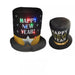 The two styles of New Year's Light Up Oversized Sponge Top Hats.